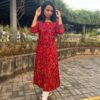 Ruby red kurta - M