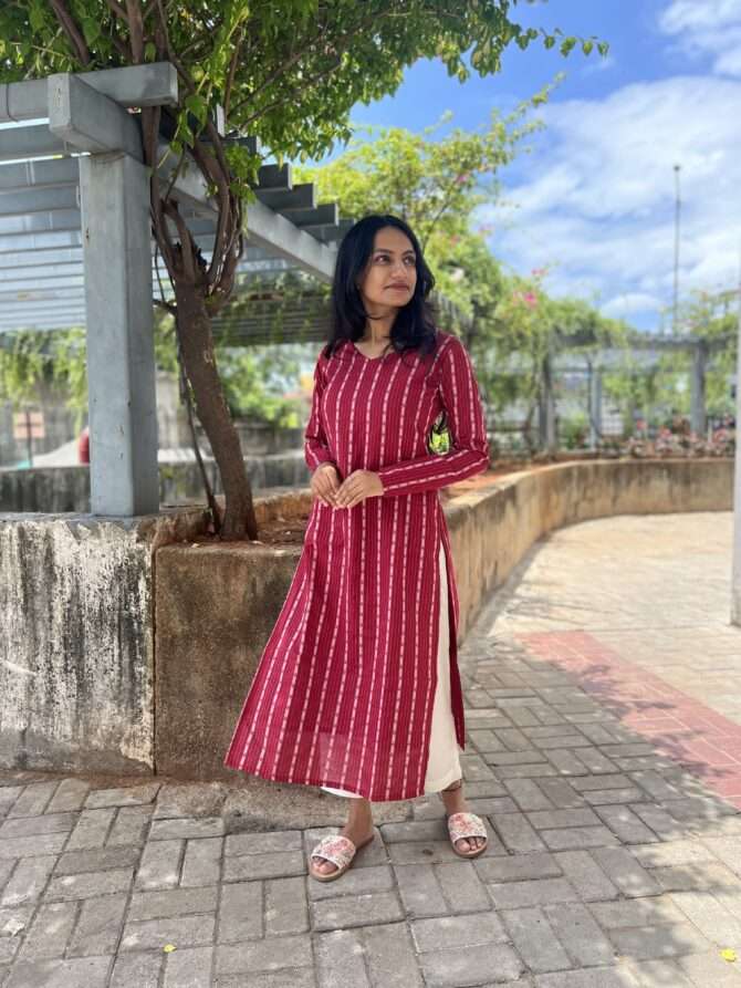 Hibiscus charm Kurta