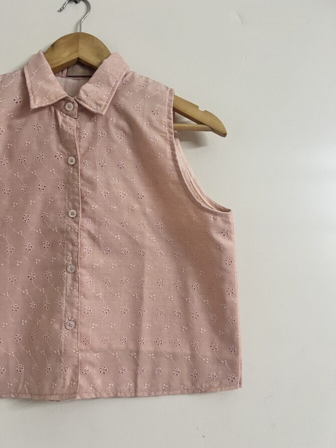 Pastel Pink Sleeveless Shirt