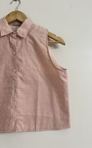 Pastel Pink Sleeveless Shirt