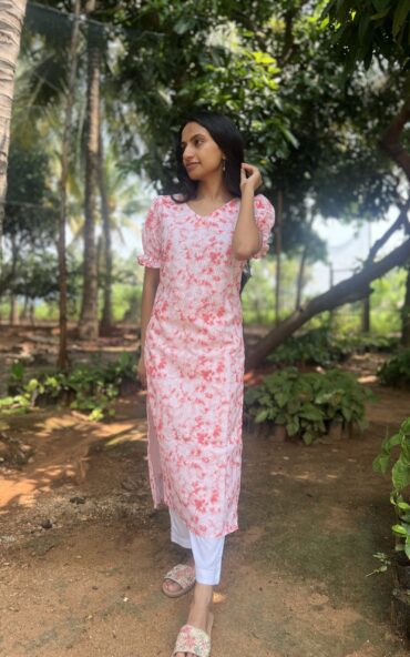 Peachy Bliss Kurta