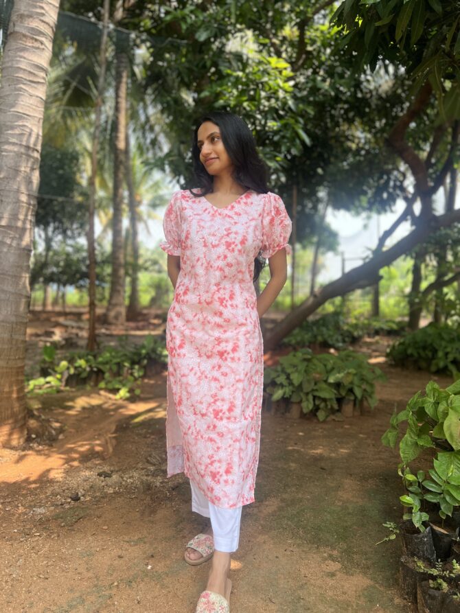 Peachy Bliss Kurta - Image 2