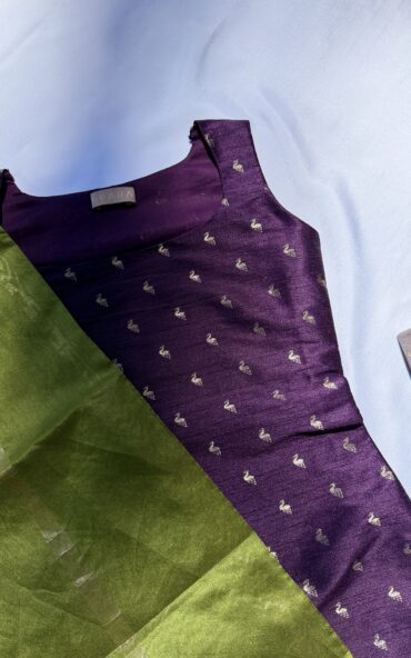 Mulberry Zari kurta with dupatta