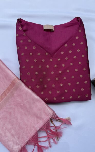 Rose sindoor Kurta with dupatta