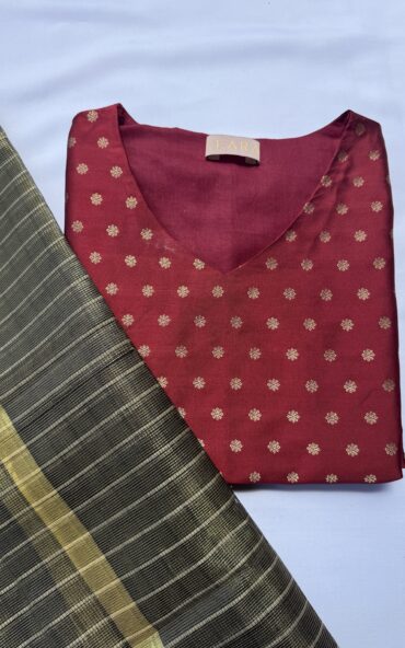 Rust Kumkum Kurta with dupatta