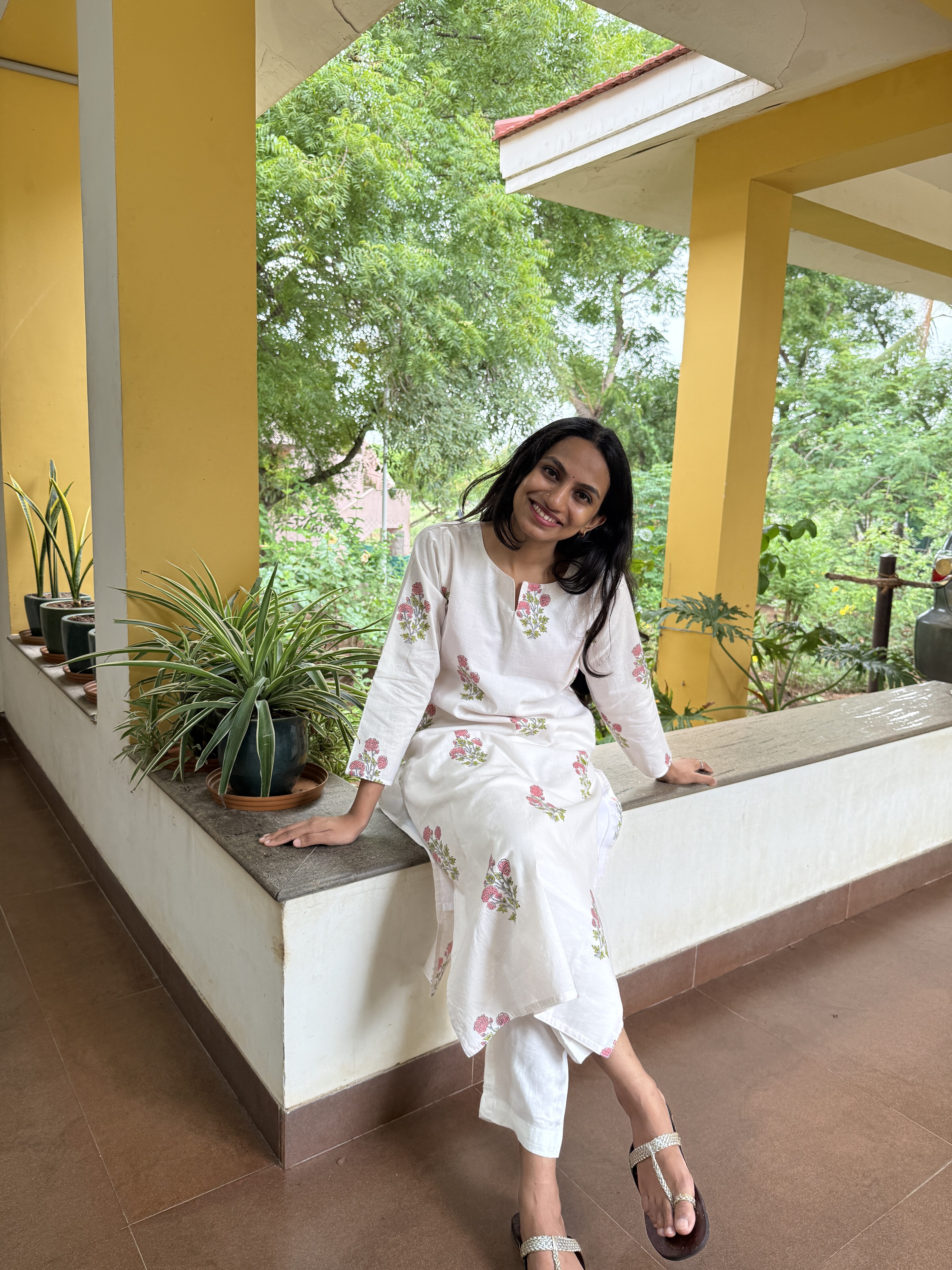 Ivory bloom kurta