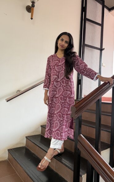 Plum blossom kurta