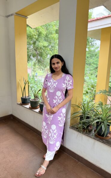 Lilac cotton kurta
